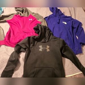 Under Armour and The North Face Hoodies